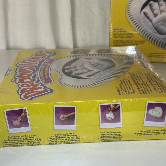2 PackPrecious Hands Plaster Molding Kit 3D Keepsake Heart Shape Wall Mount New - Picture 5 of 6